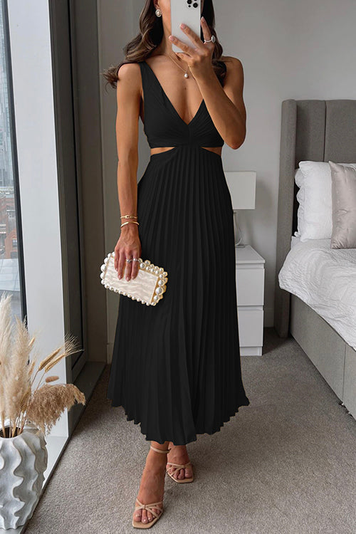 Valeria | Robe maxi plissée à silhouette fluide