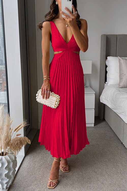 Valeria | Robe maxi plissée à silhouette fluide