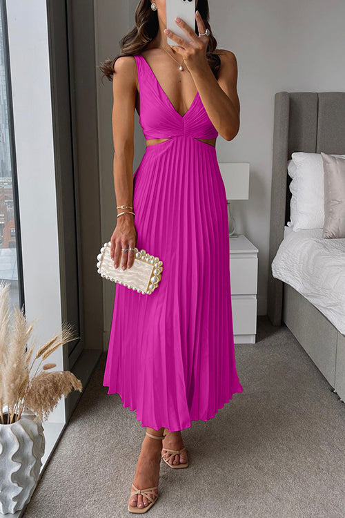 Valeria | Robe maxi plissée à silhouette fluide