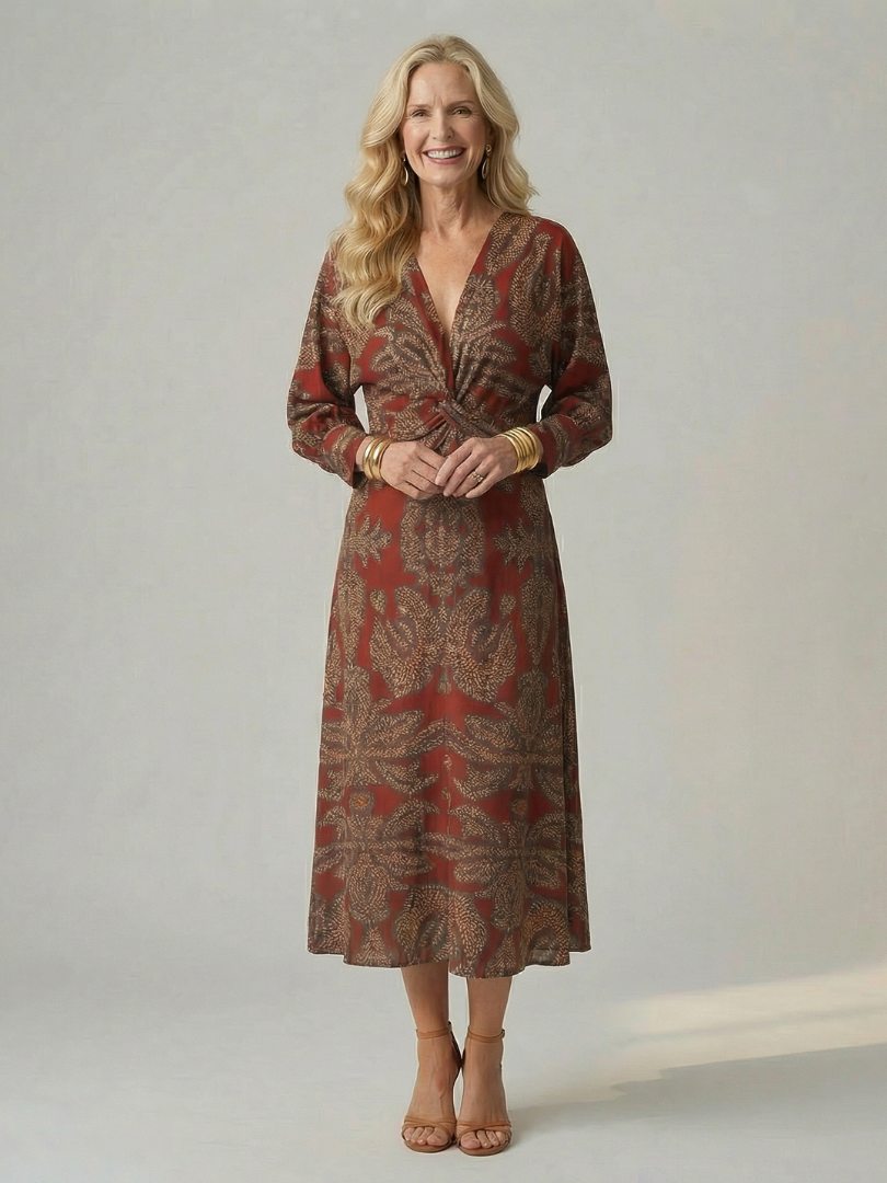 Auvelle | Robe Midi Wrap Naturelle Lune