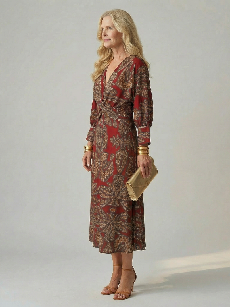 Auvelle | Robe Midi Wrap Naturelle Lune