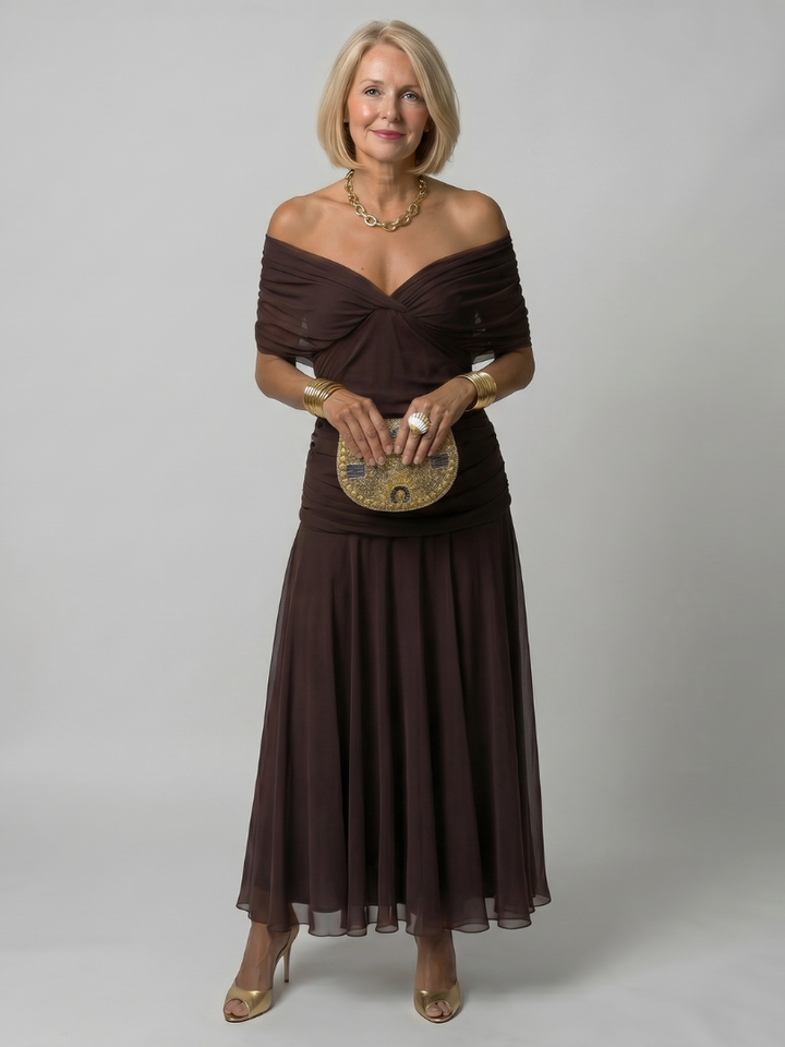 Auvelle | Robe Midi Décolletée