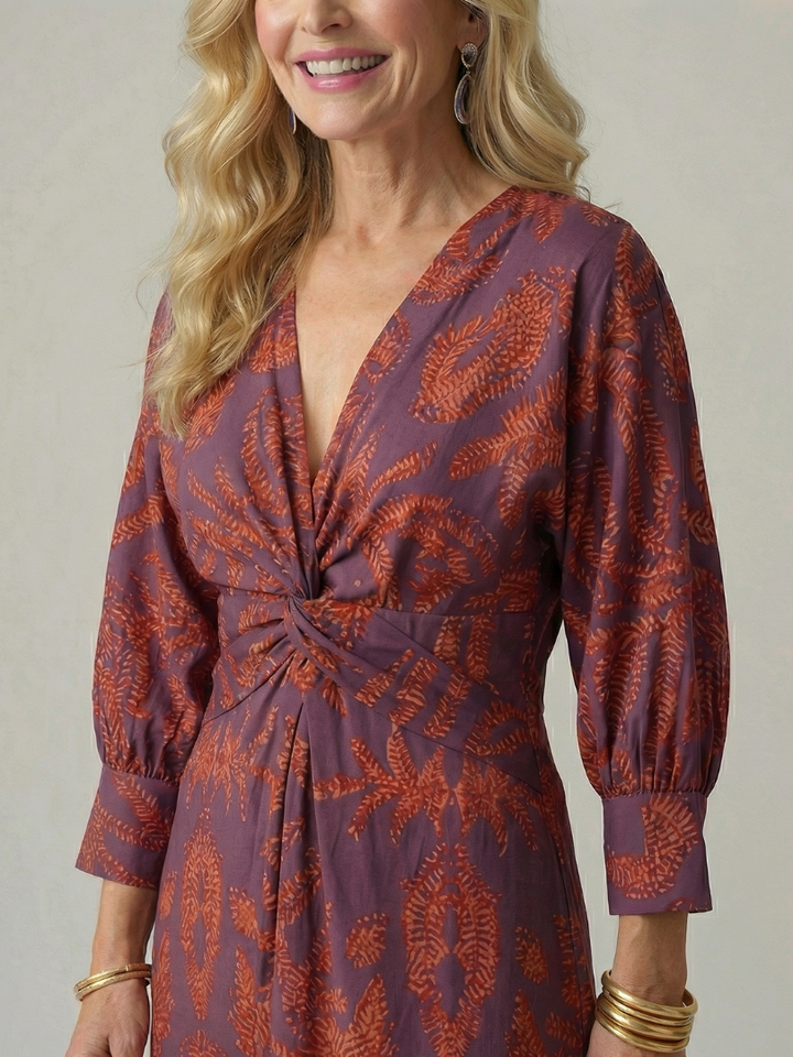 Auvelle | Robe Midi Wrap Naturelle Lune