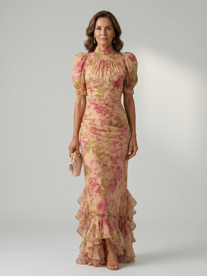 Auvelle | Robe Maxi à Col Montant Doux Vianne