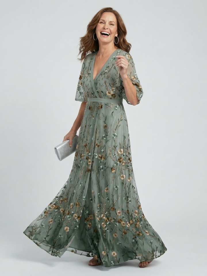 Auvelle | Robe Maxi Halter Bloom Flow Selora