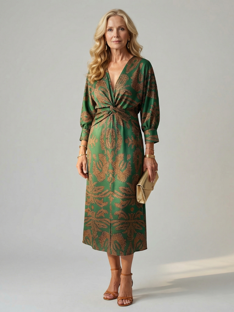 Auvelle | Robe Midi Wrap Naturelle Lune