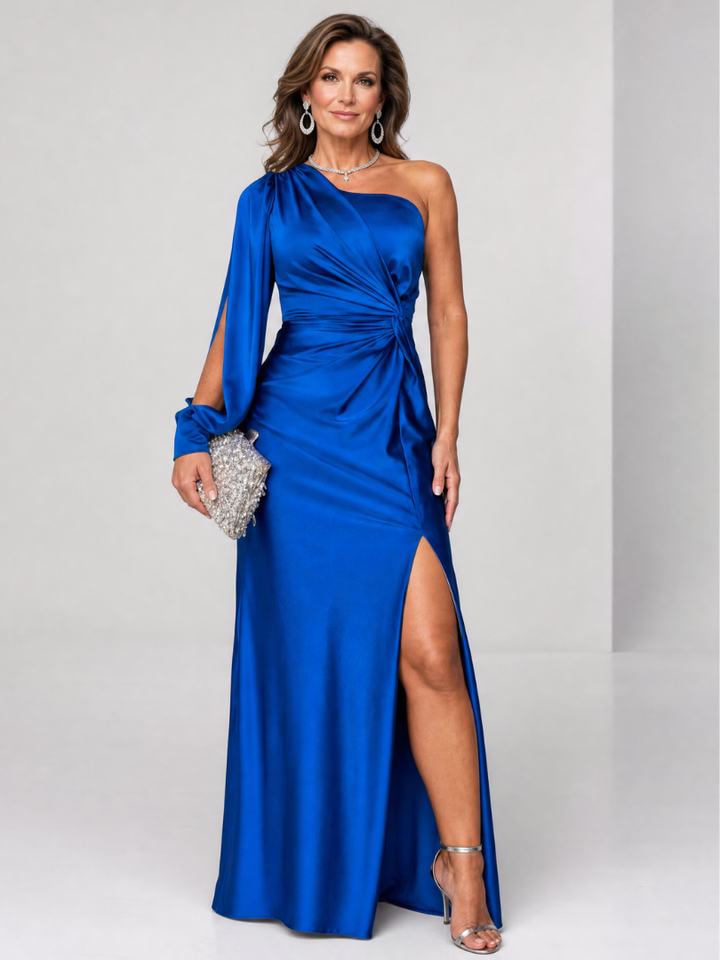 Auvelle | Robe Maxi Drapée à Épaule Dénudée