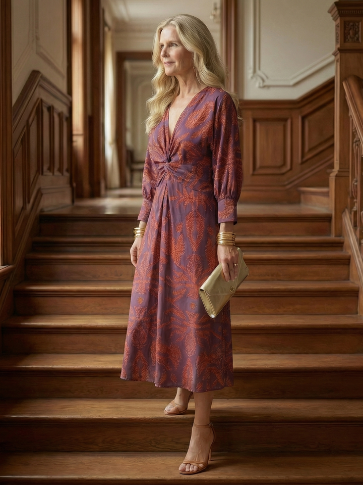 Auvelle | Robe Midi Wrap Naturelle Lune