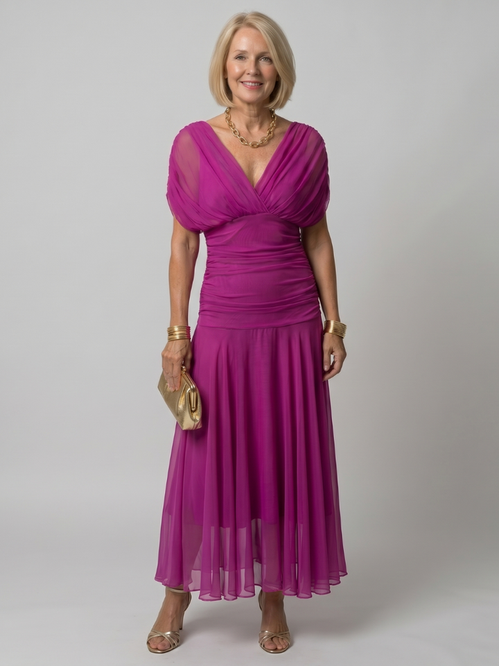 Auvelle | Robe Midi Décolletée