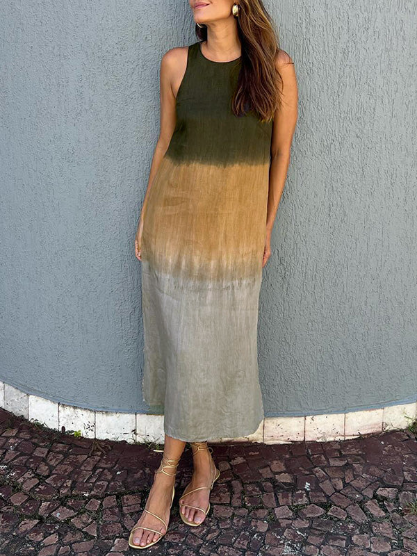 María | Robe maxi fluide avec dégradé élégant