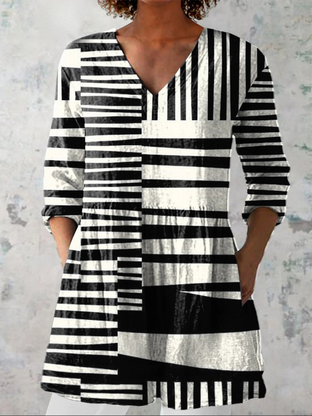 Sophie | Blouse longue à décolleté en V