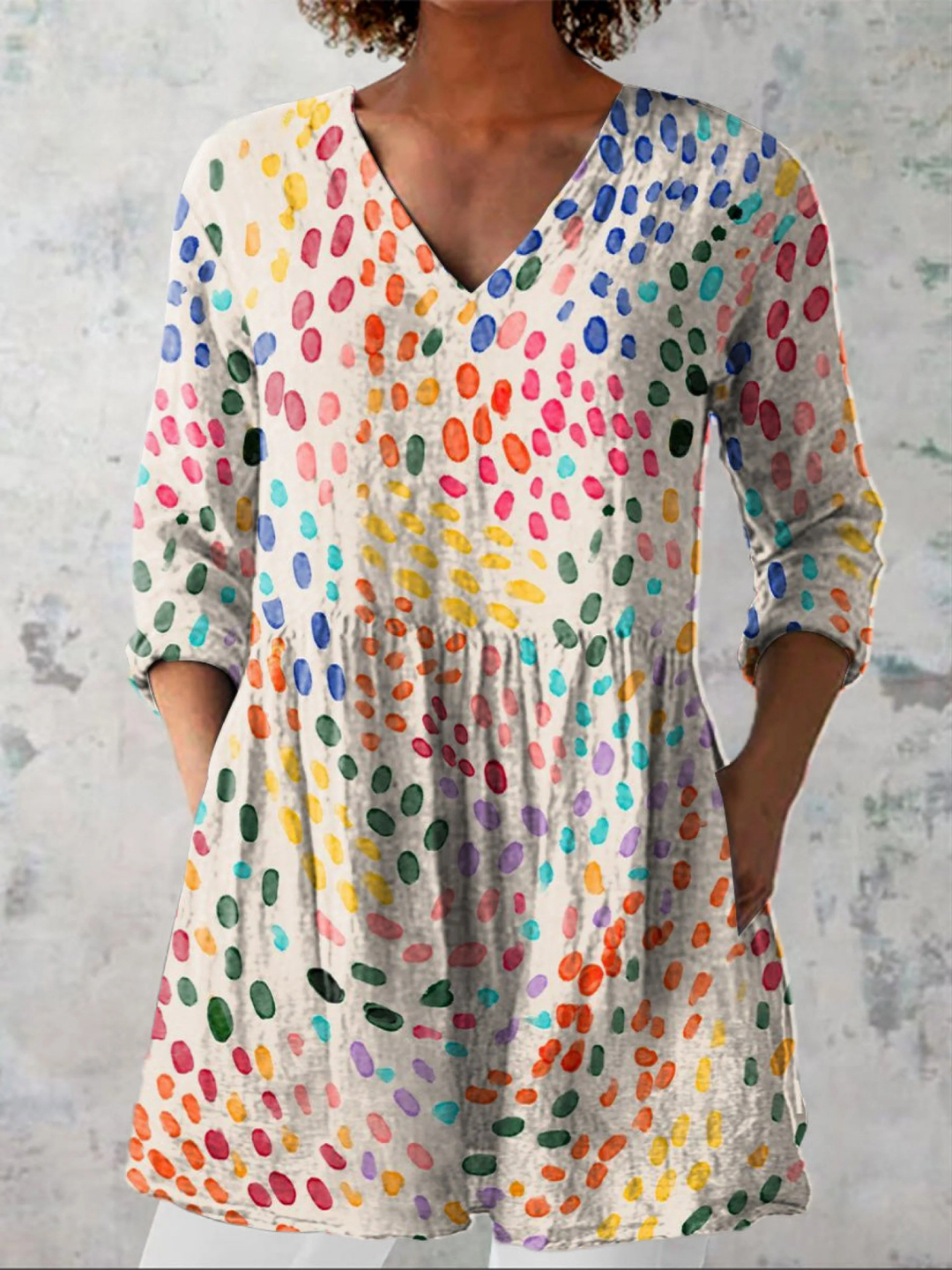 Pauline | Blouse longue à décolleté en V