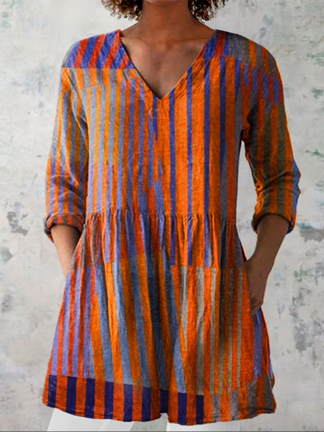 Nadia | Blouse longue à décolleté en V