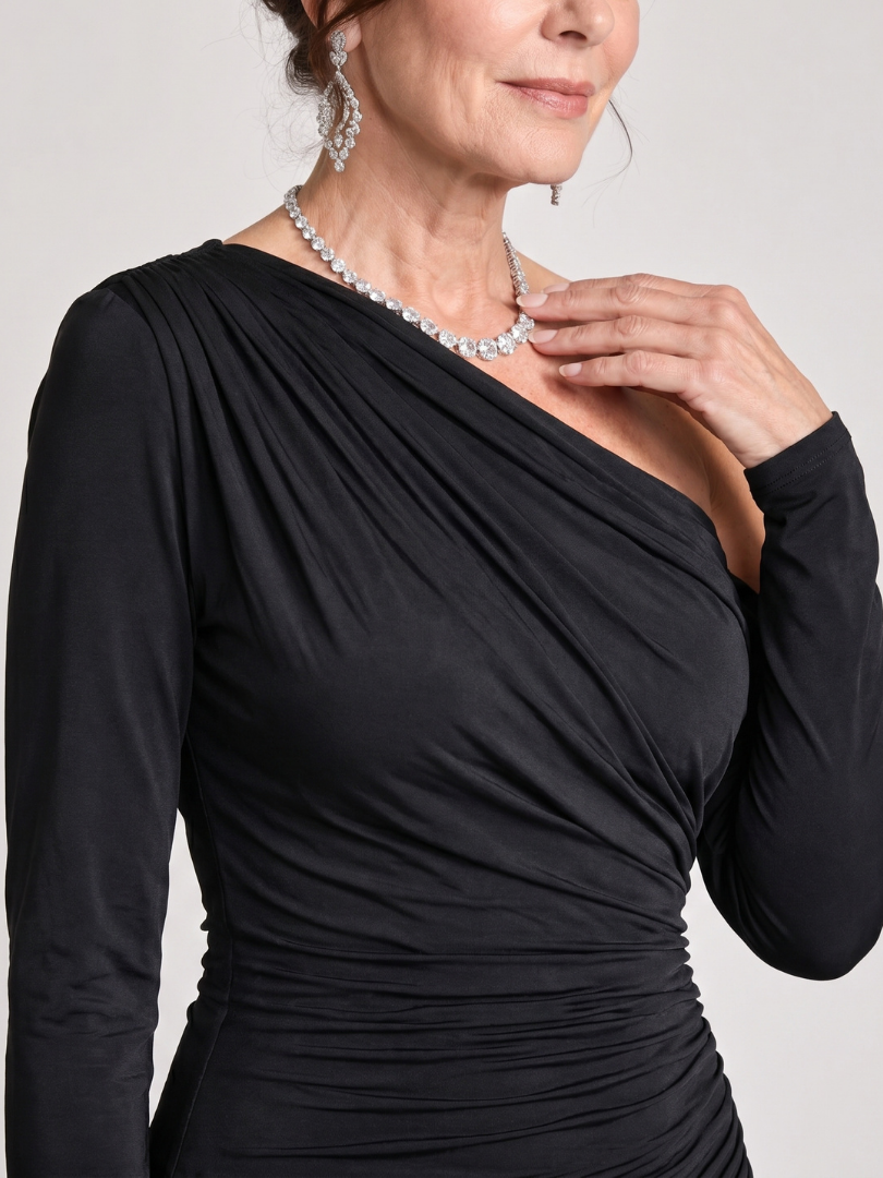Auvelle | Robe Maxi Ruchée à Une Épaule