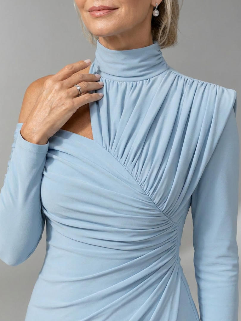 Auvelle | Robe Midi Drapée à Une Épaule