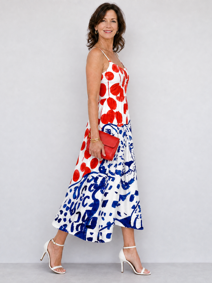 Auvelle | Robe Midi à Imprimé Léopard