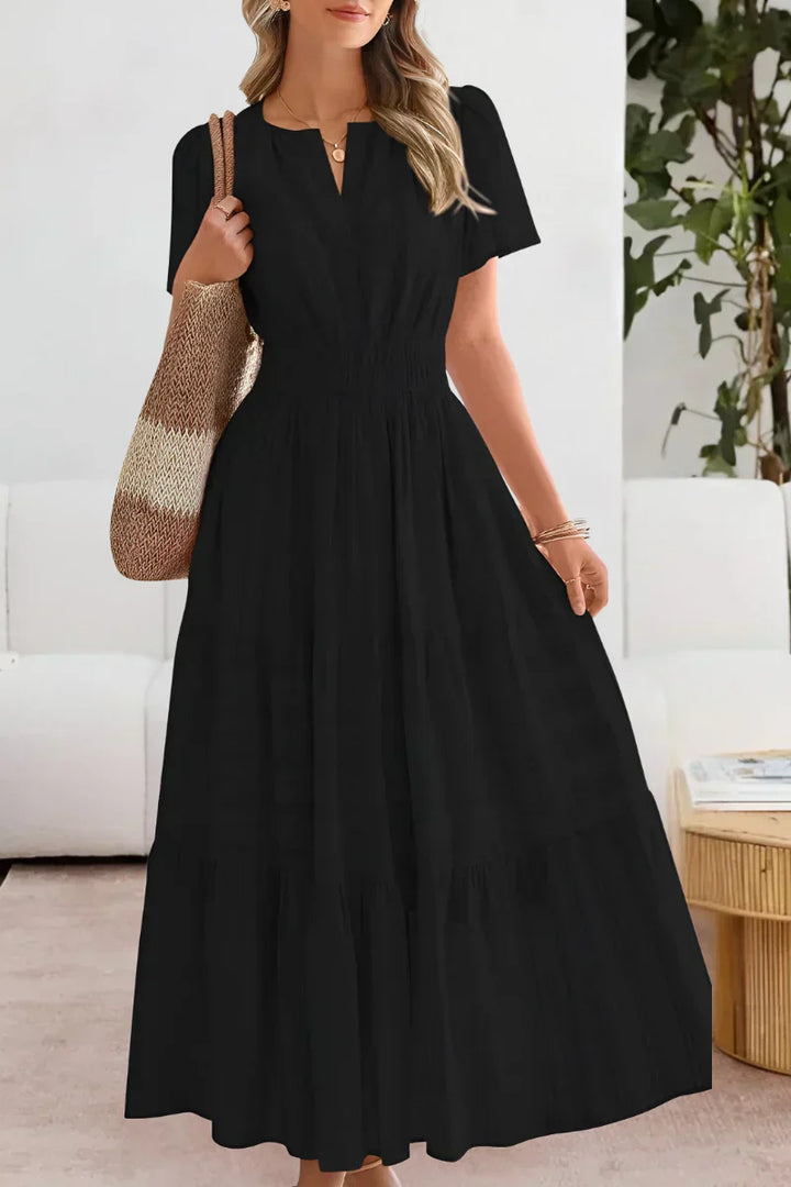 Emma | Robe maxi avec taille froncée