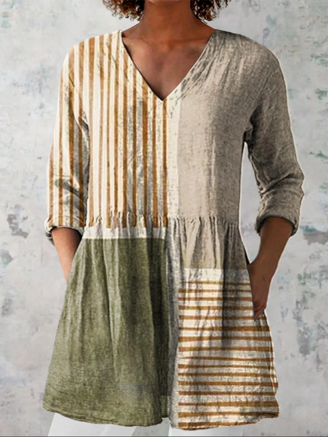 Camille | Blouse longue à décolleté en V