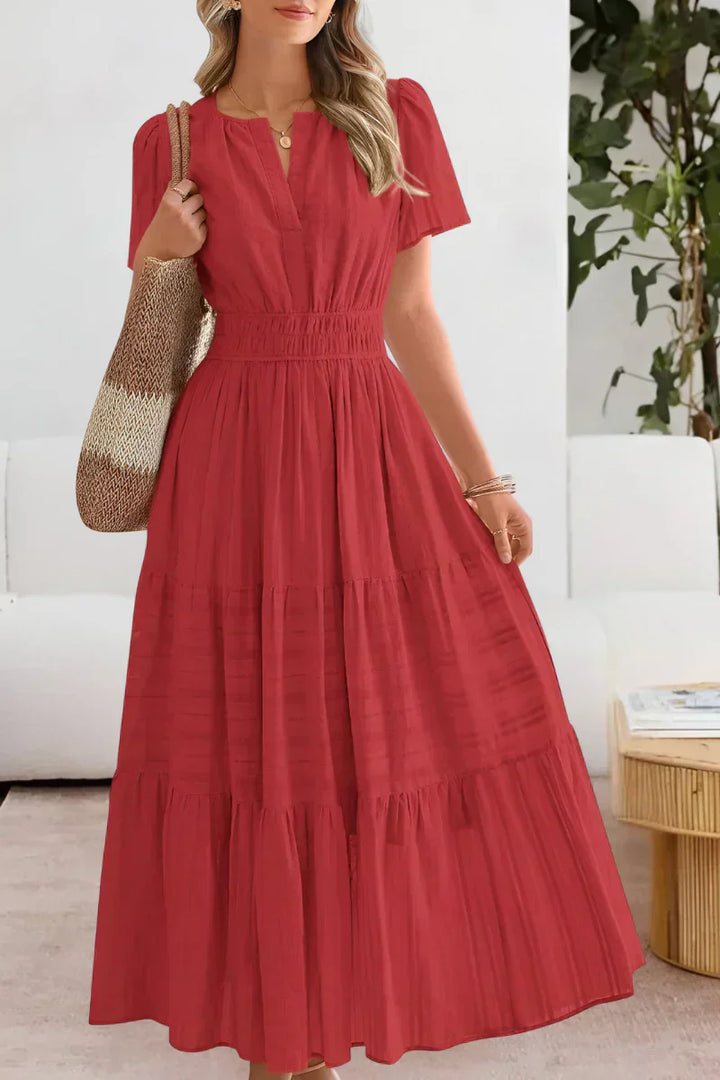 Emma | Robe maxi avec taille froncée