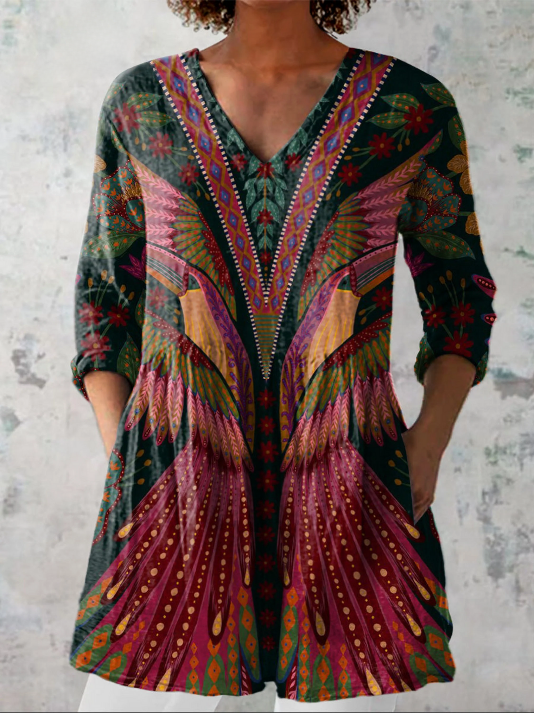 Manon | Blouse longue à décolleté en V