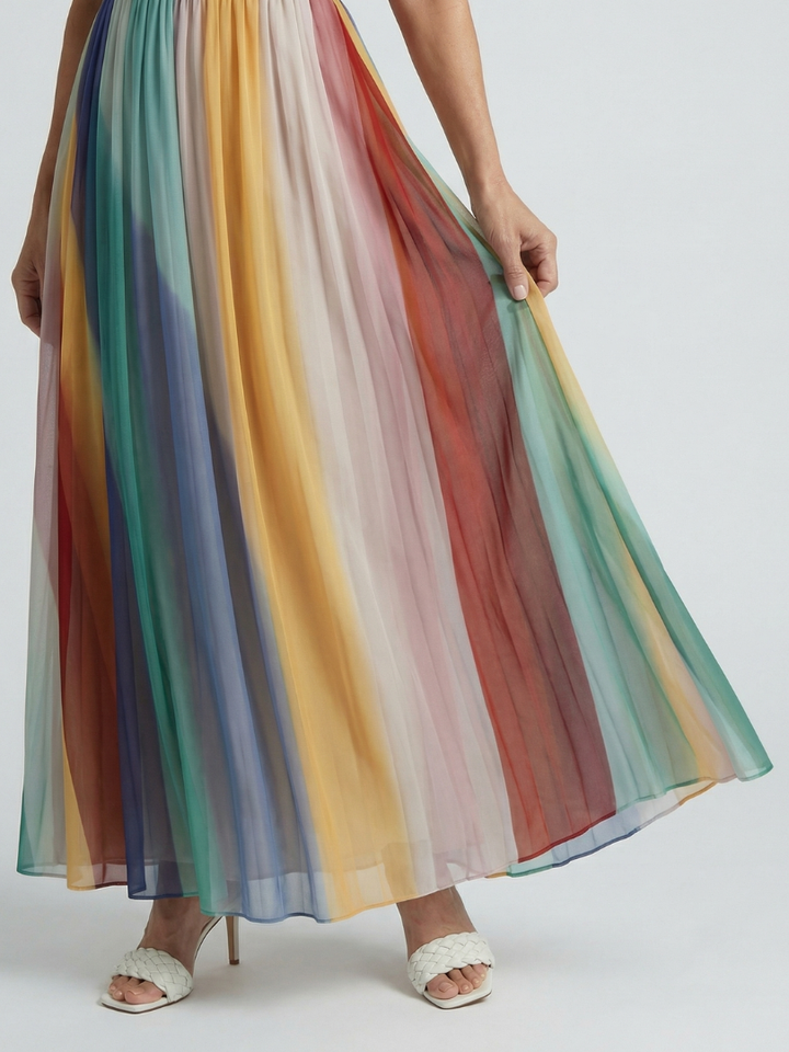 Auvelle | Robe Maxi à Rayures Légères Sereine