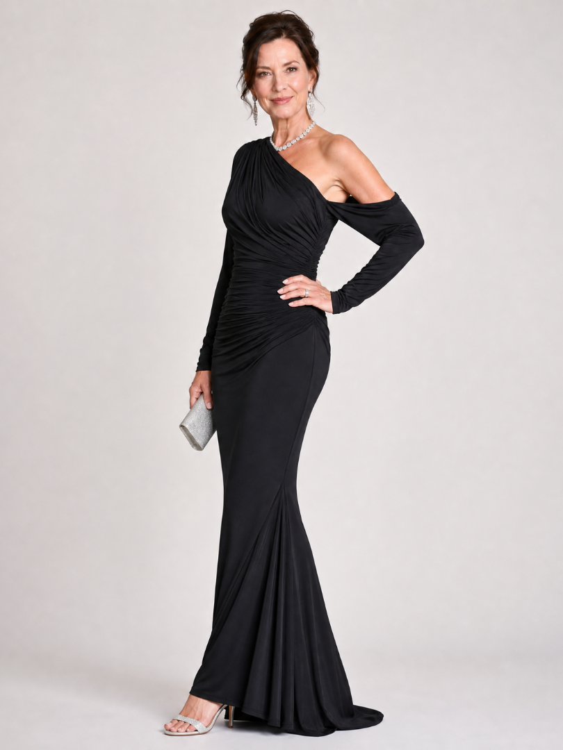Auvelle | Robe Maxi Ruchée à Une Épaule