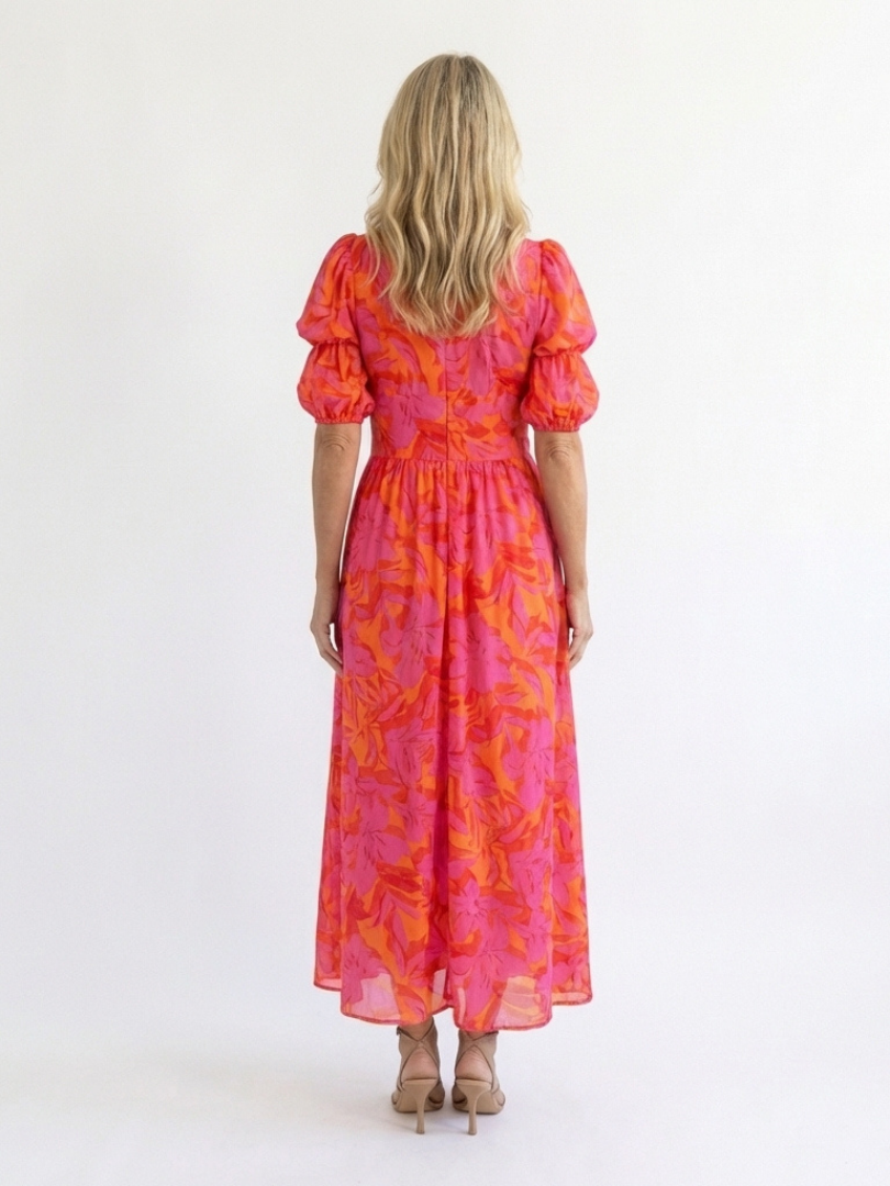 Auvelle | Robe Midi à Manches Bouffantes Willow