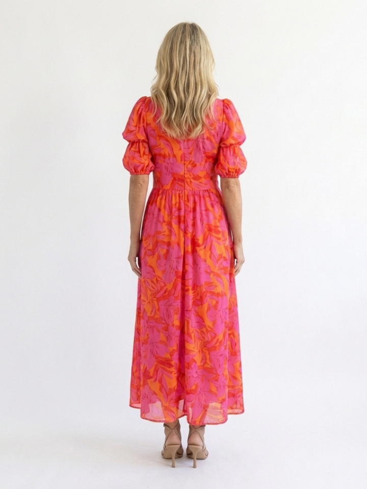 Auvelle | Robe Midi à Manches Bouffantes Willow