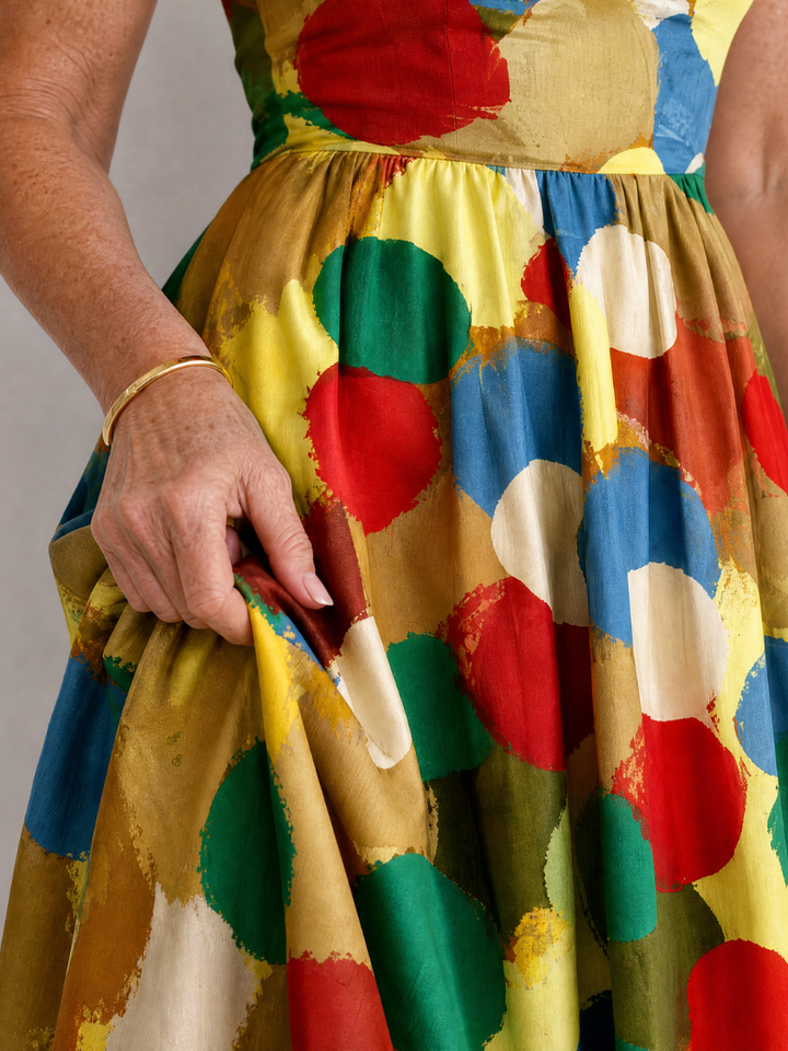 Auvelle | Robe Midi à Imprimé Pois