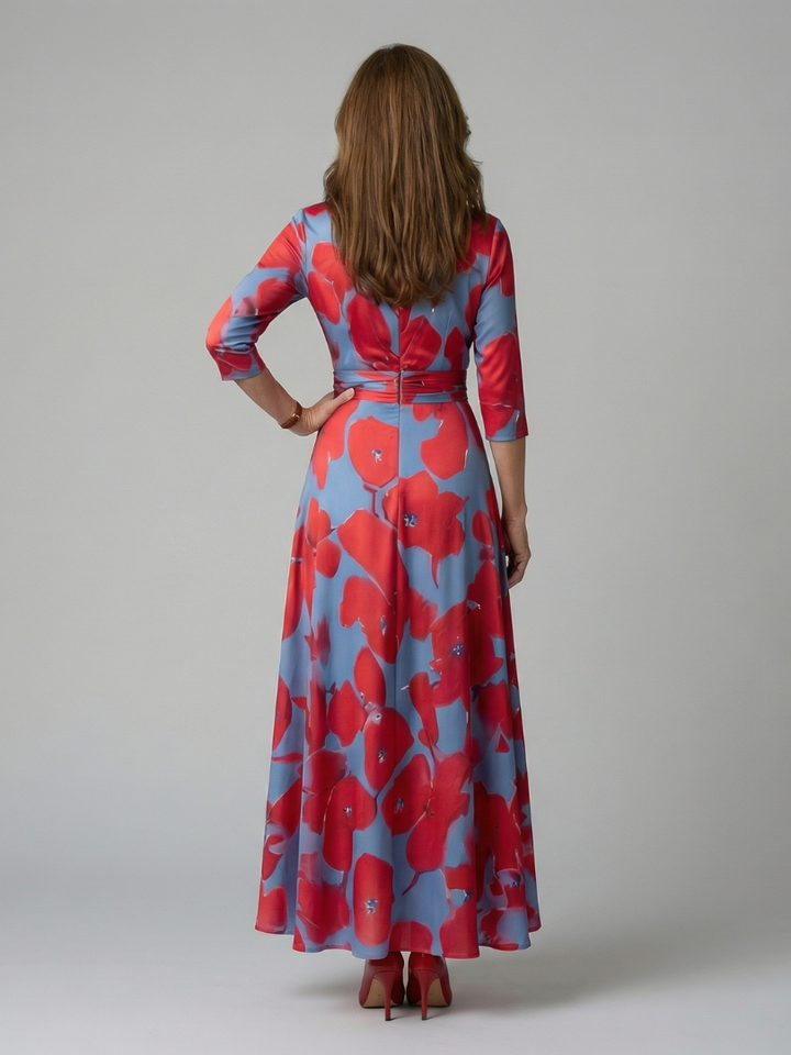 Auvelle | Robe Midi Croisée à Col Celine