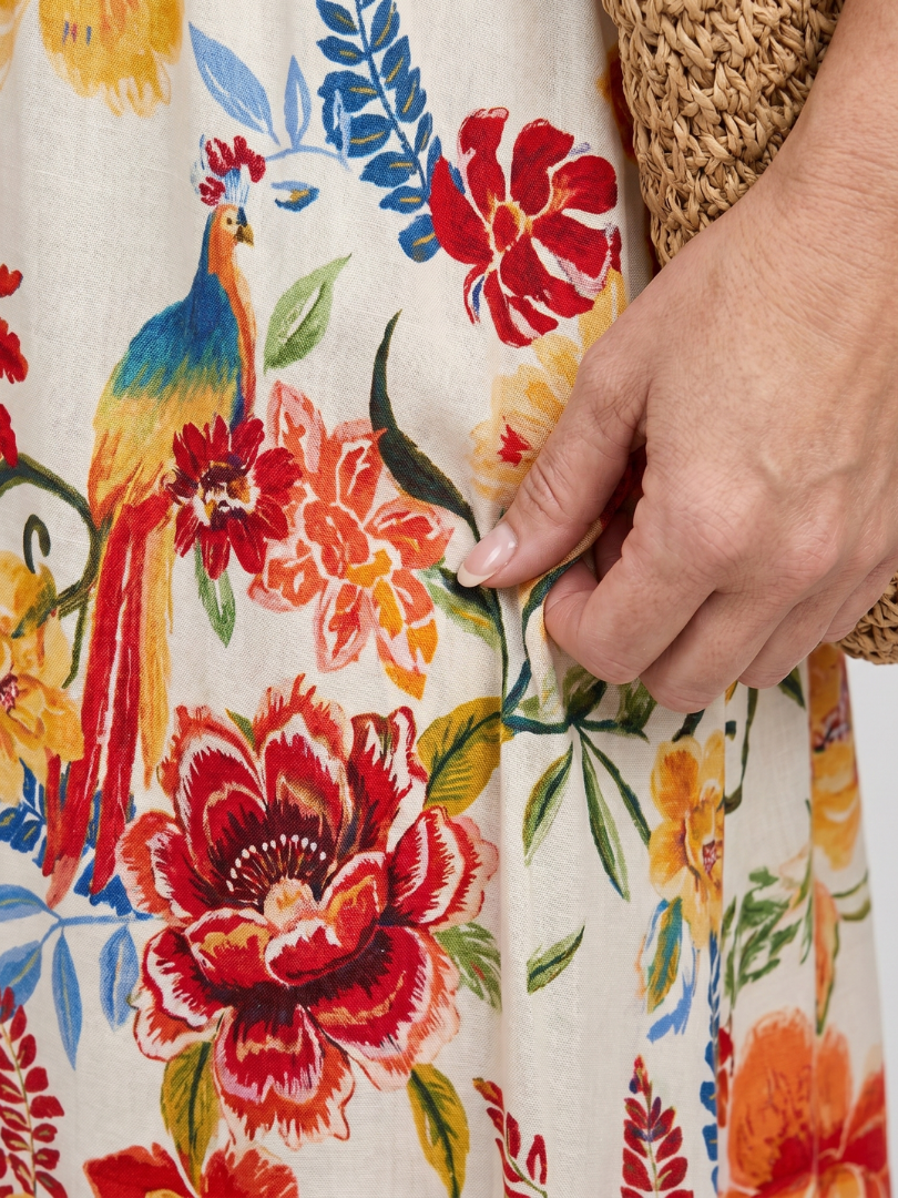 Auvelle | Robe Midi à Taille Empire Sans Manches
