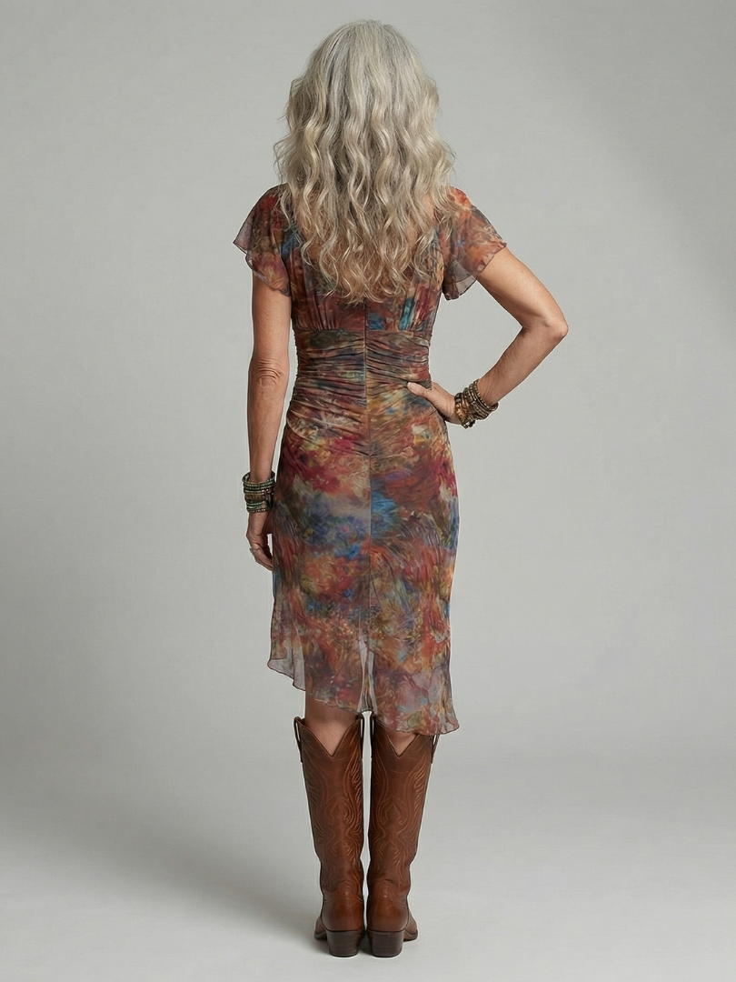 Auvelle | Robe Midi Halter Silencieuse Aeris