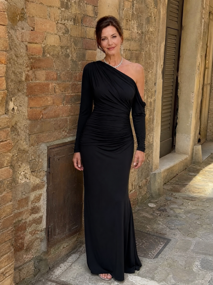 Auvelle | Robe Maxi Ruchée à Une Épaule