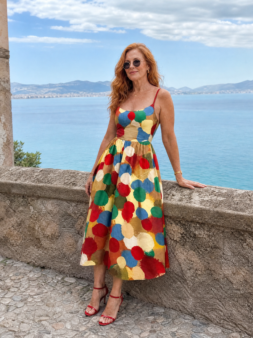 Auvelle | Robe Midi à Imprimé Pois