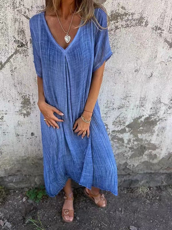 Marisol | Robe maxi ample avec décolleté en V et tombé fluide