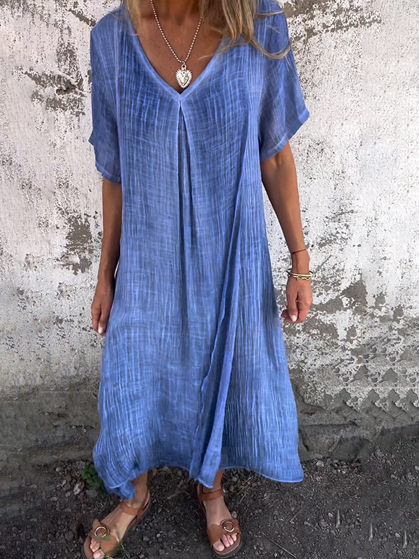 Marisol | Robe maxi ample avec décolleté en V et tombé fluide