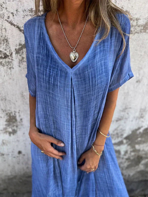 Marisol | Robe maxi ample avec décolleté en V et tombé fluide