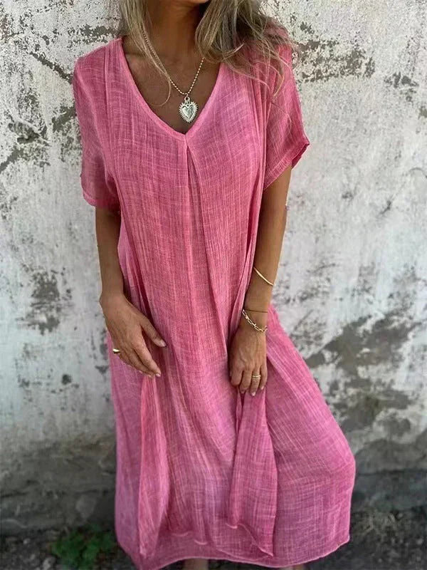 Marisol | Robe maxi ample avec décolleté en V et tombé fluide