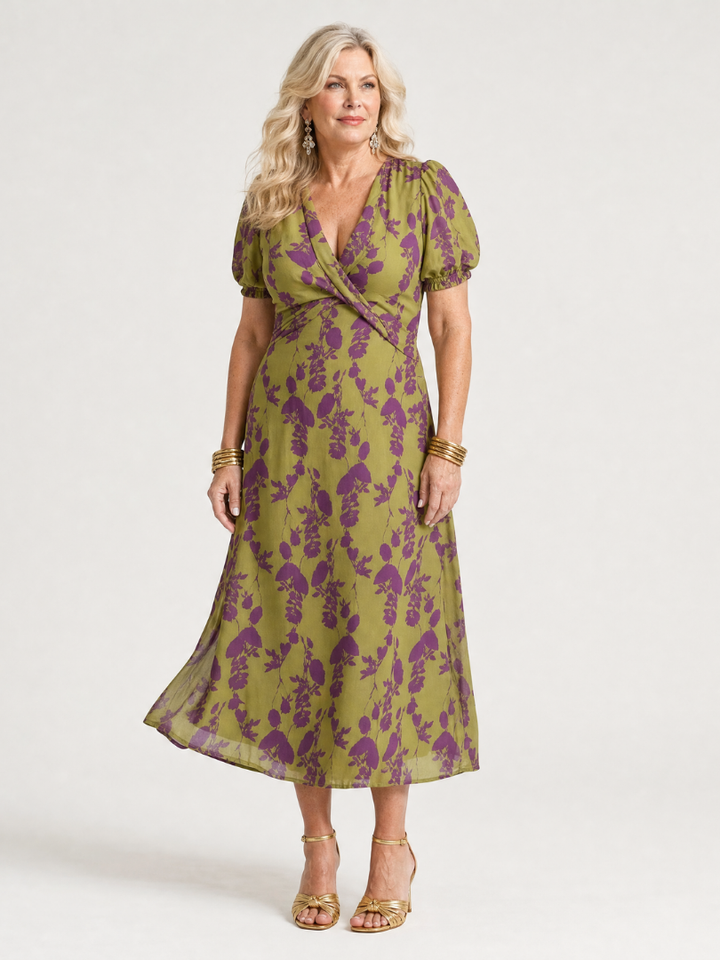 Auvelle | Robe Midi Florale Décontractée