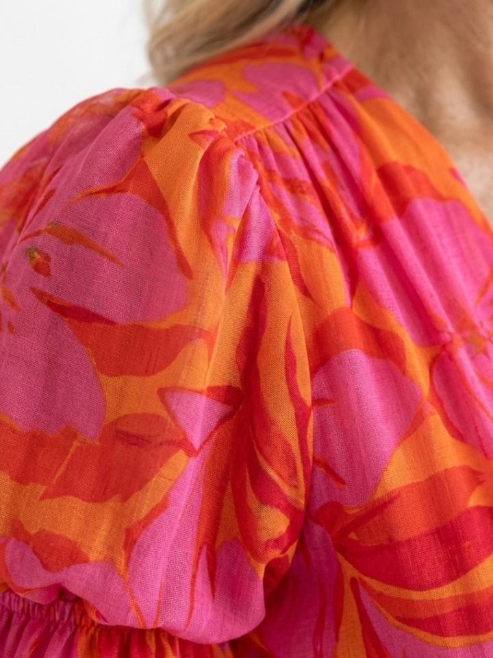 Auvelle | Robe Midi à Manches Bouffantes Willow