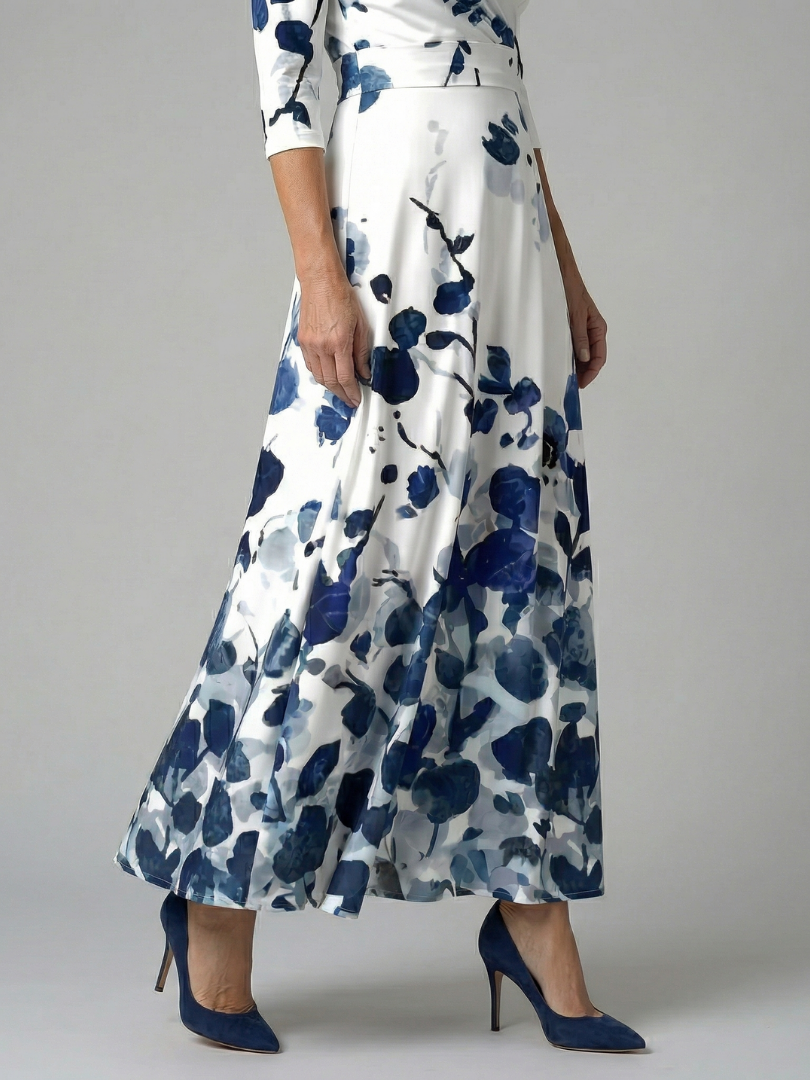 Auvelle | Robe Midi Croisée à Col Celine