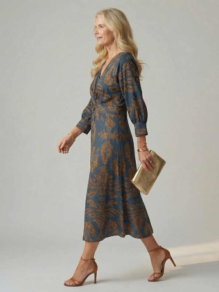 Auvelle | Robe Midi Wrap Naturelle Lune