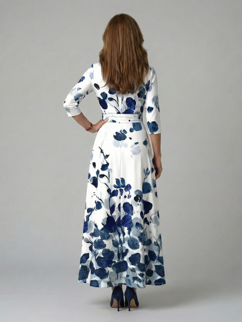 Auvelle | Robe Midi Croisée à Col Celine