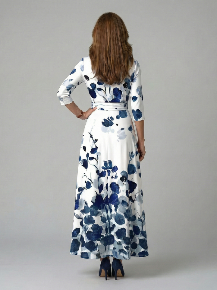 Auvelle | Robe Midi Croisée à Col Celine