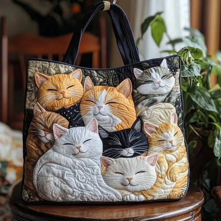 Sac matelassé fait main - Chatons Endormis