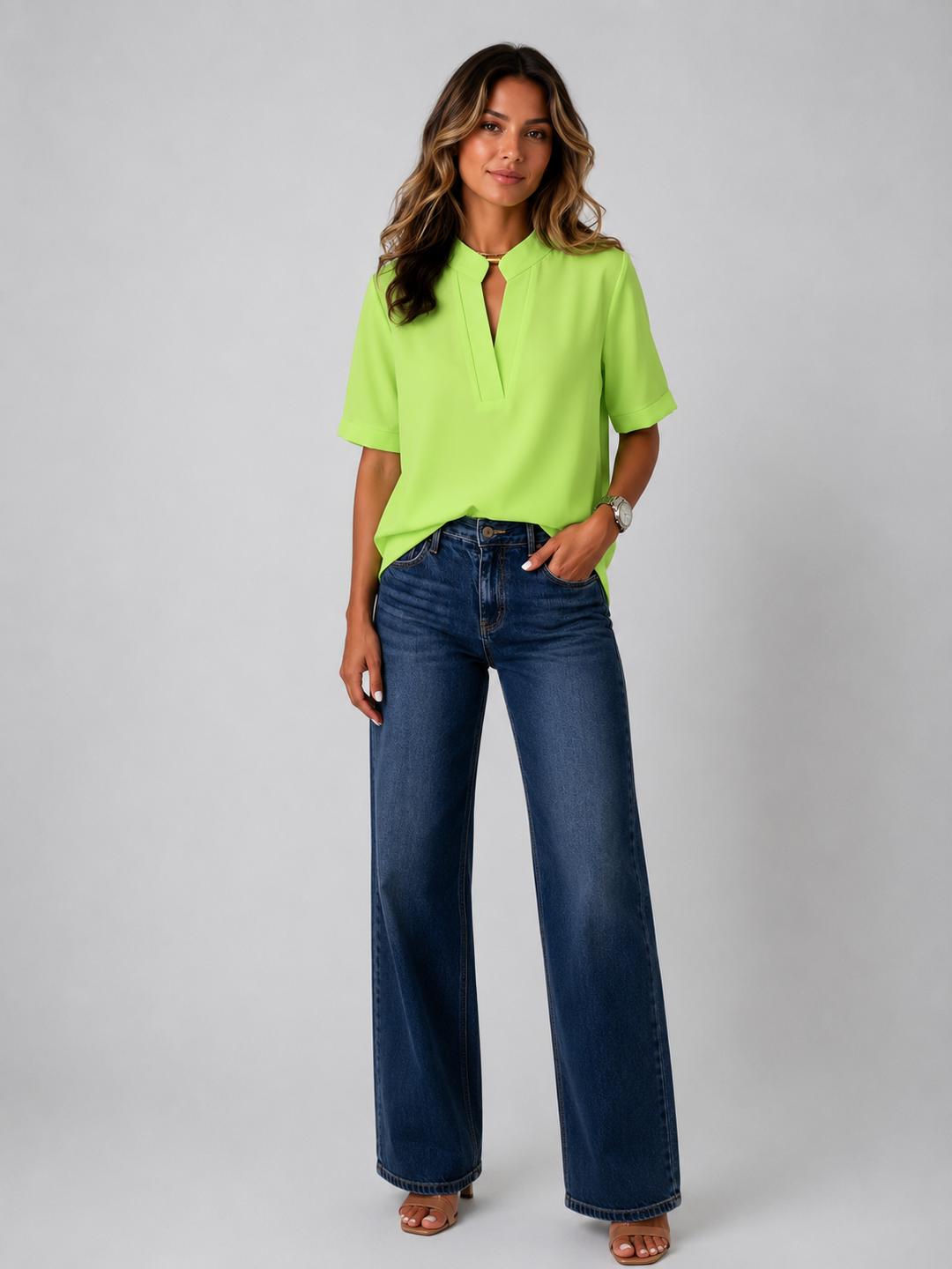 Auvelle │ Blouse Élégante à Col Raffiné