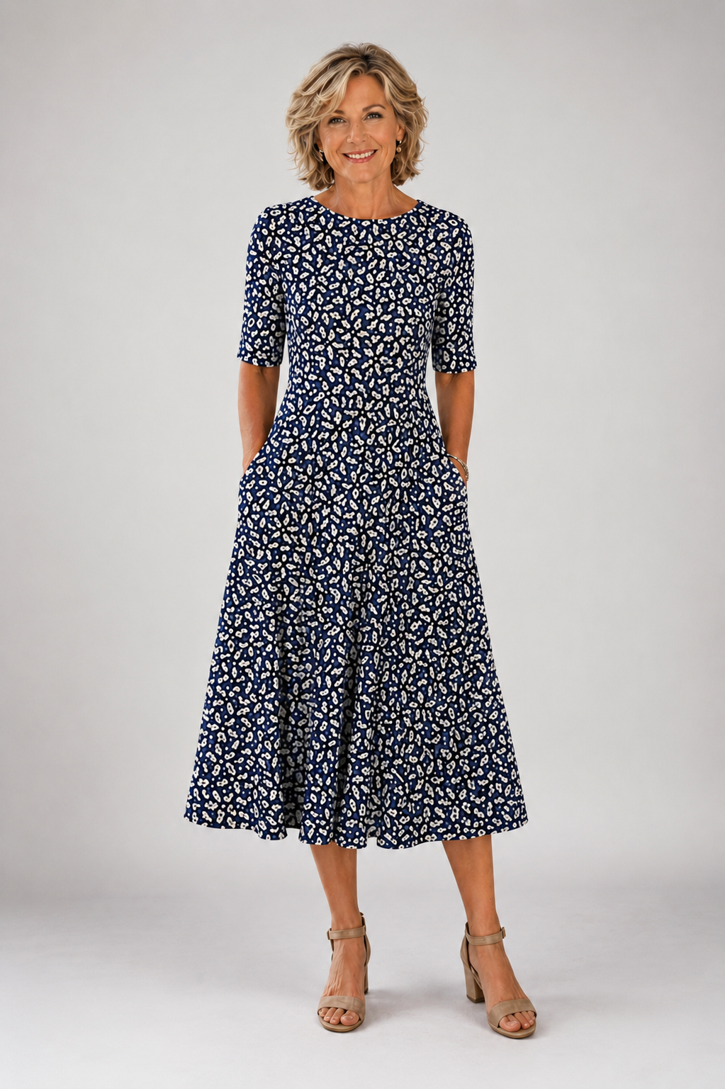 Auvelle | Robe Midi Fleurie à l'Élégance Naturelle