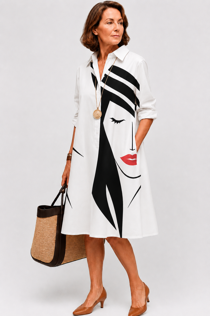 Auvelle | Robe midi élégante et stylée