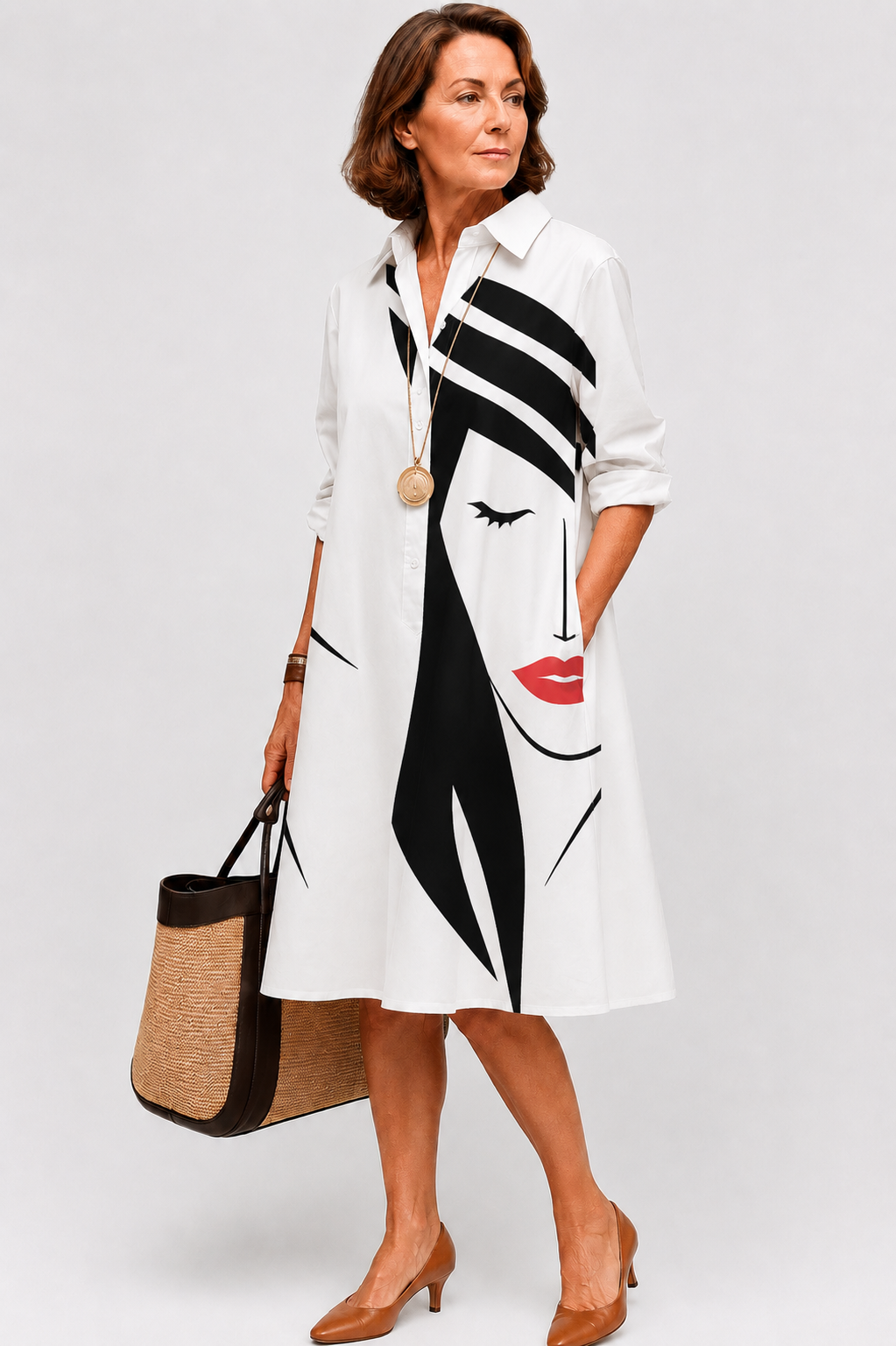 Auvelle | Robe midi élégante et stylée