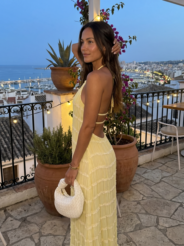 Ángela | Robe maxi élégante d'été avec col halter